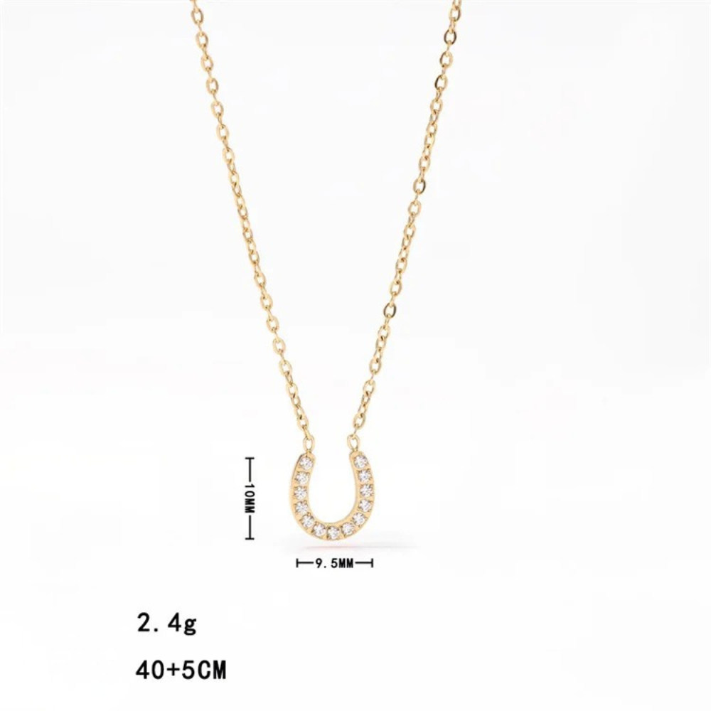 Collier Fer à Cheval Fille diamant