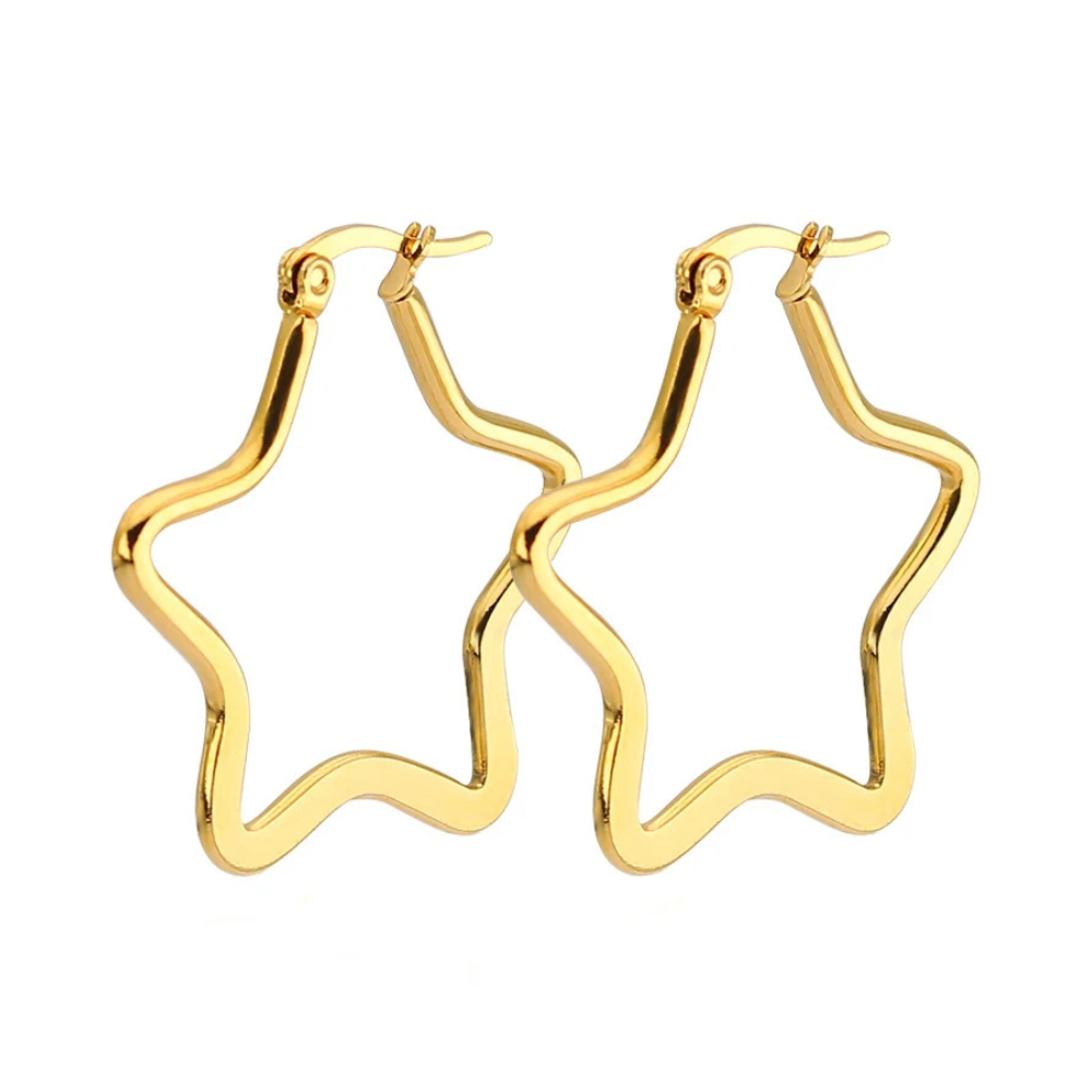 Boucles d'Oreilles Créoles Étoile