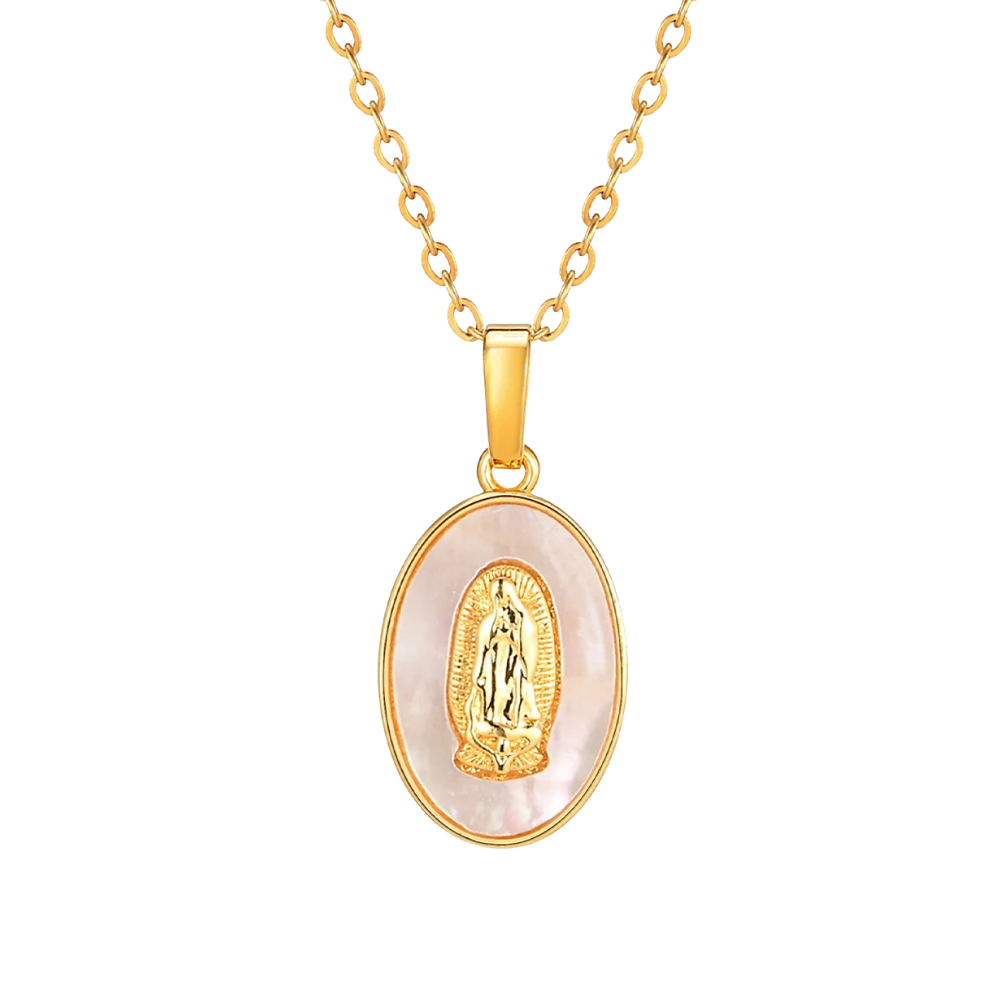 Collier Vierge Marie Blanc