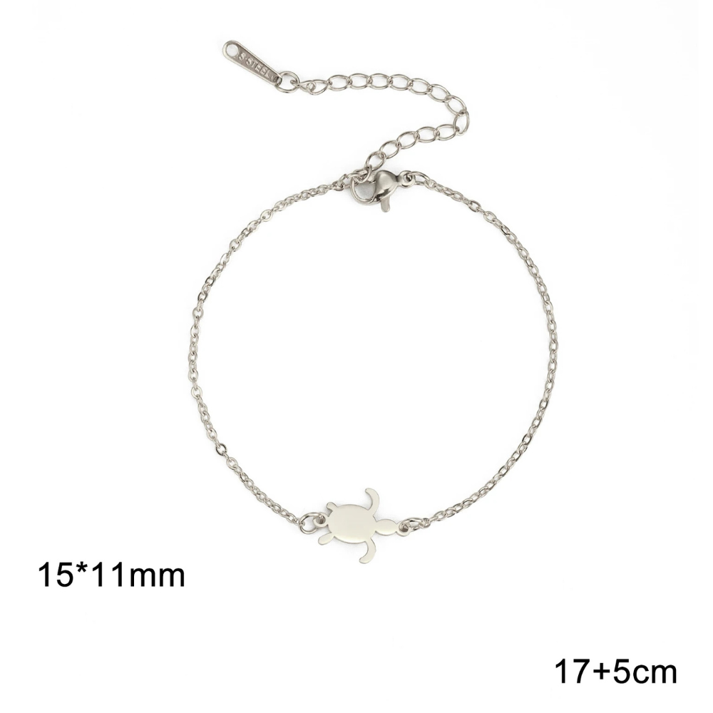 Bracelet Tortue Argent Femme inoxyable