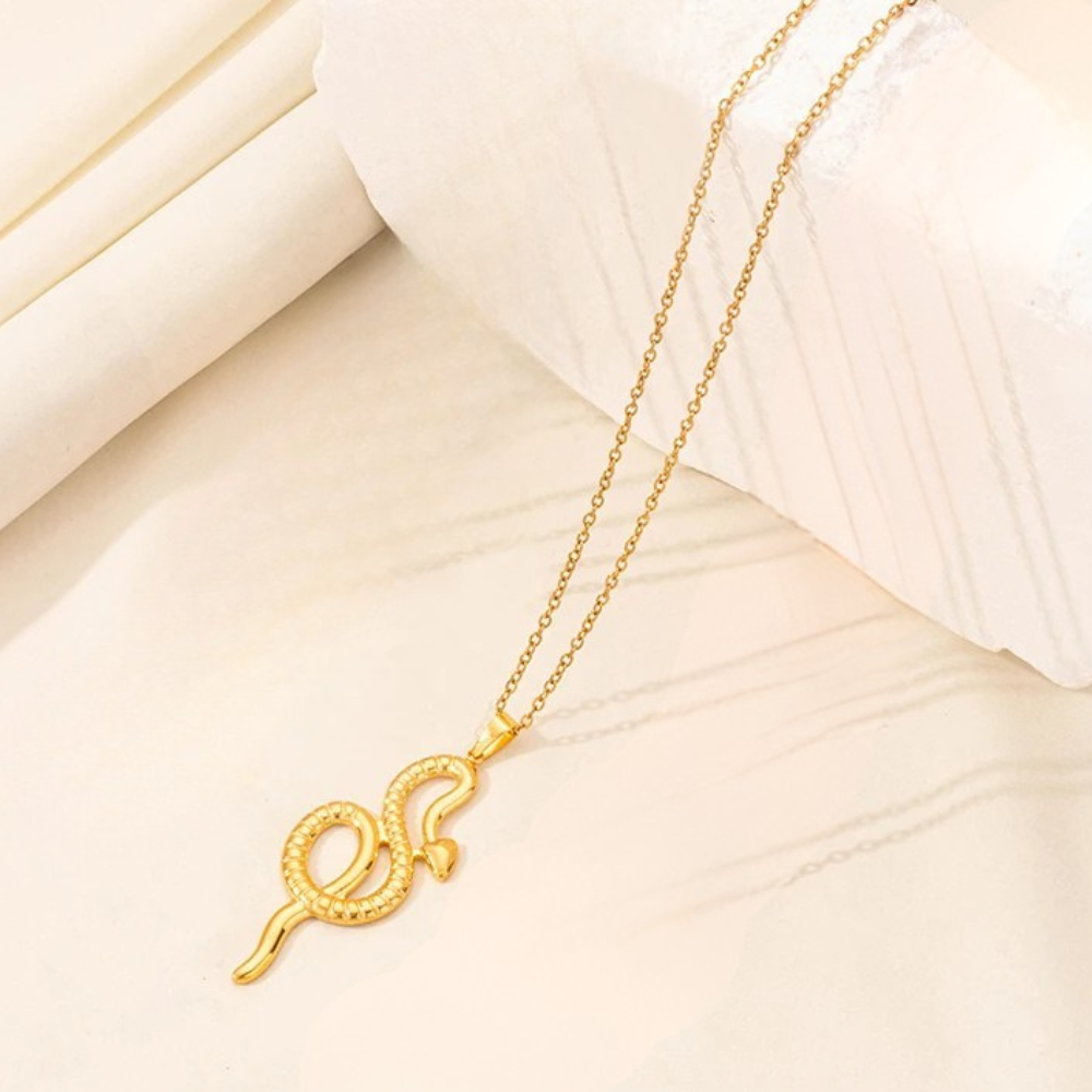 Collier Serpent Enroulé doré