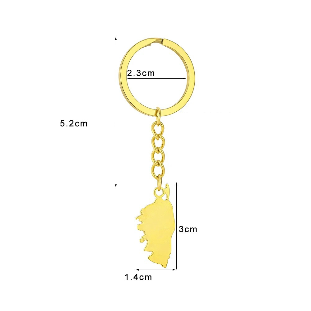 Porte-Clé pendentif Corse or