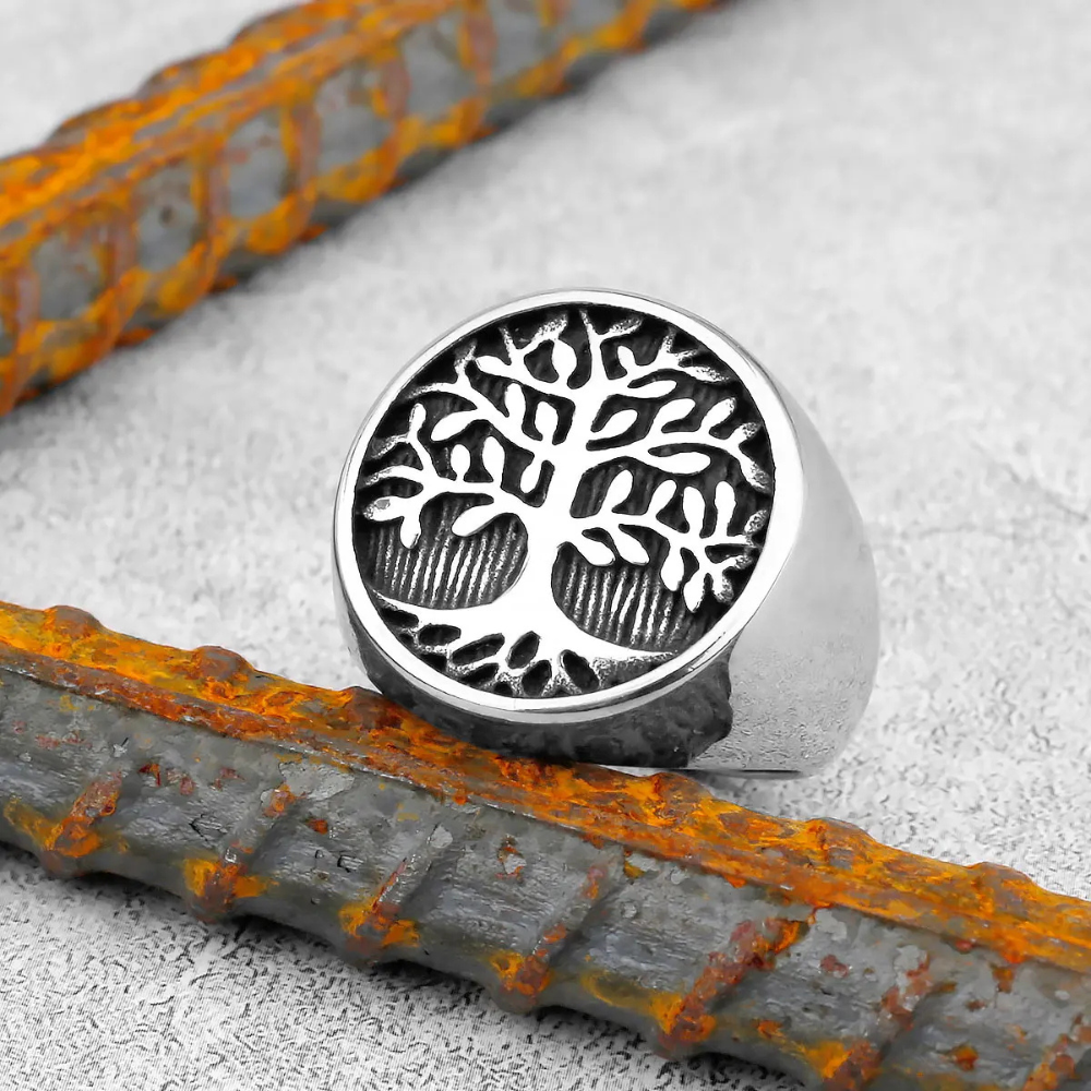 Bague Arbre Argent chevalière