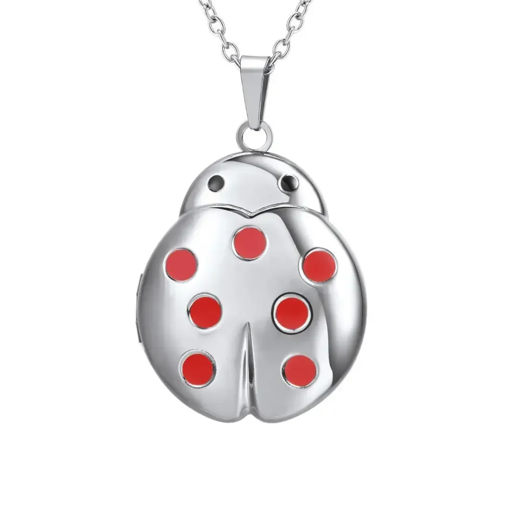 Collier Coccinelle point rouge