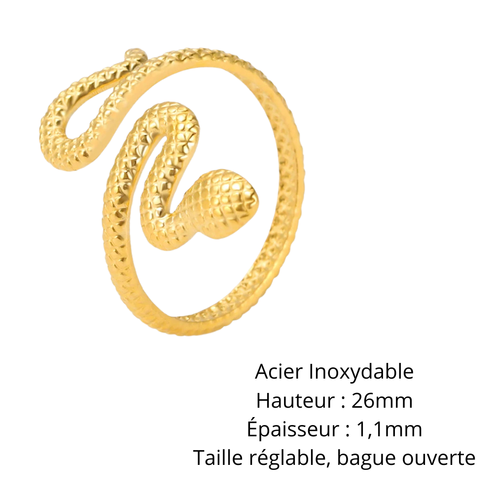 Bague Serpent Texture or