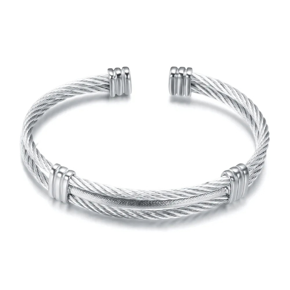 Bracelet Homme Cable Acier inoxydable