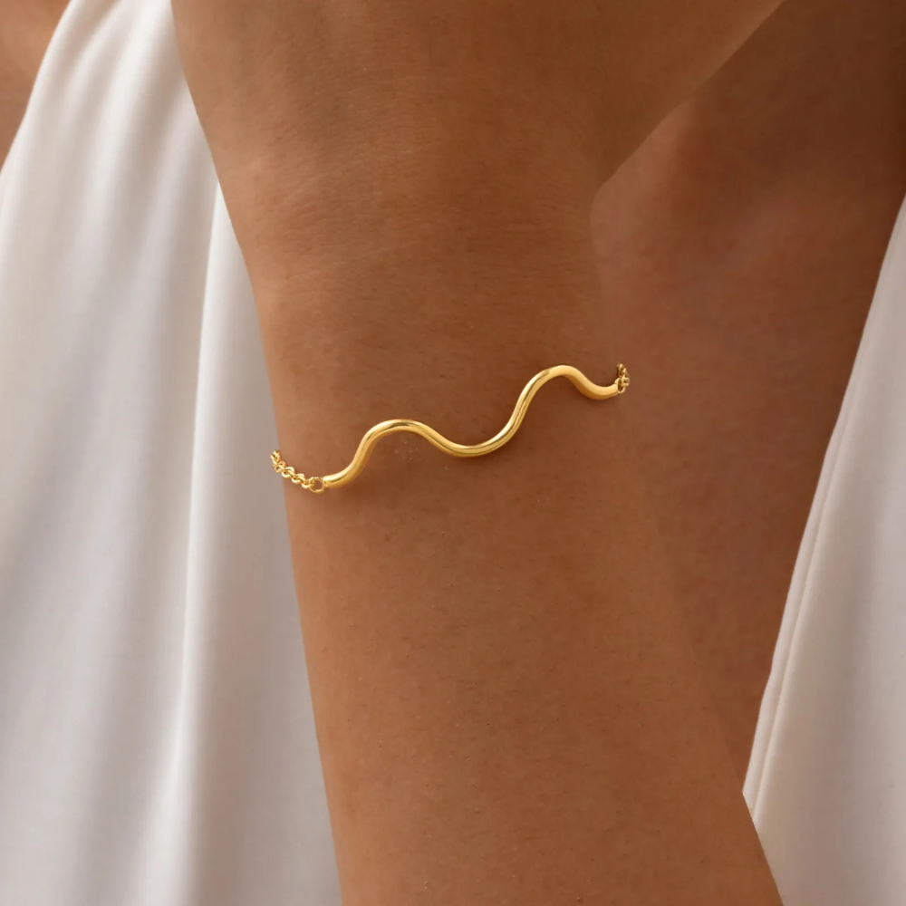 Bracelet Ondulé doré