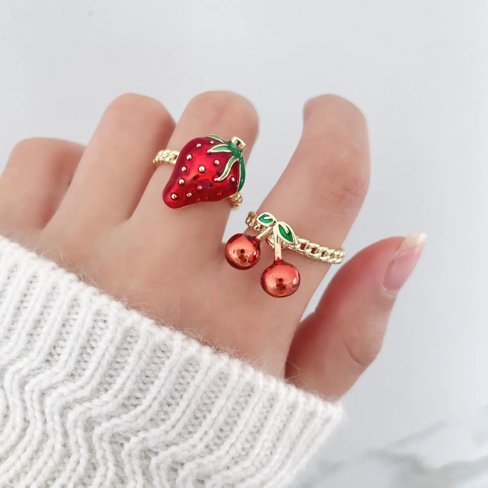 Bague Cerise rouge