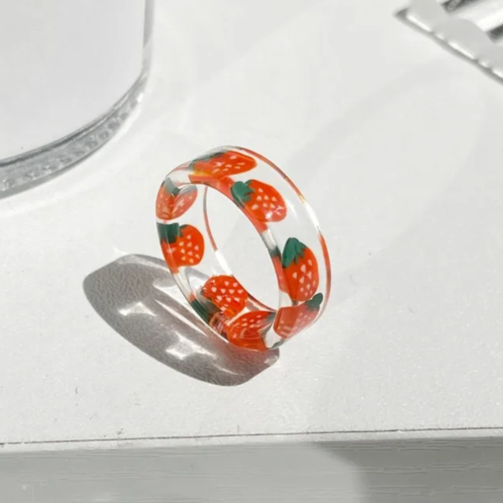 bague fraise transparente