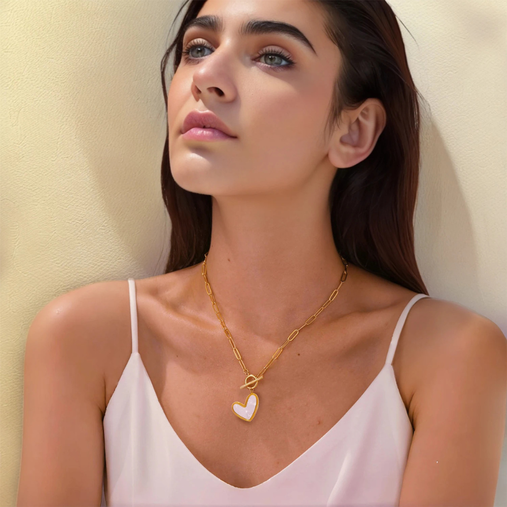 Collier Coeur Nacre femme