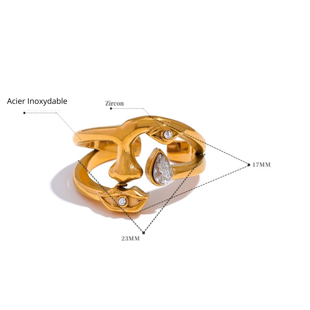 Bague Visage Art reglable