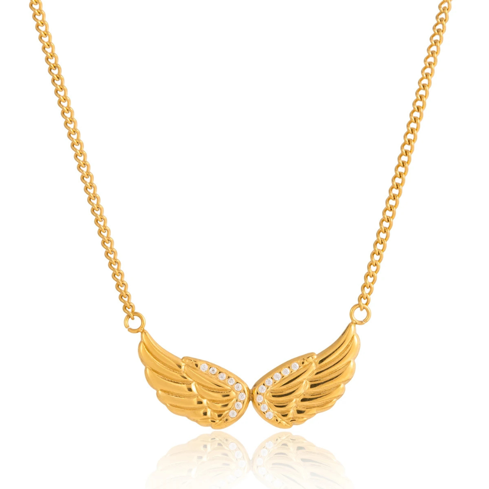 Collier Ailes Strass Femme