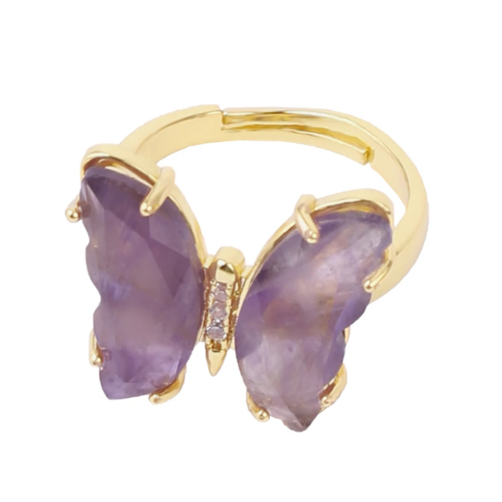 Bague Papillon Pierre Violette