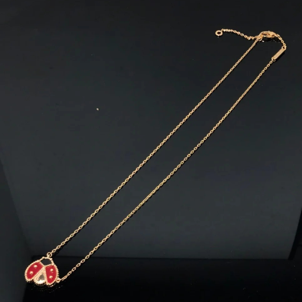 Collier avec Coccinelle or