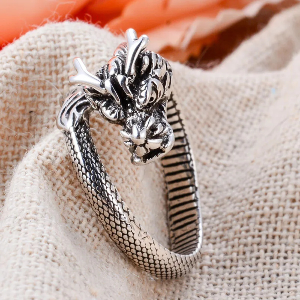 Bague Dragon Chinois Argent reglable