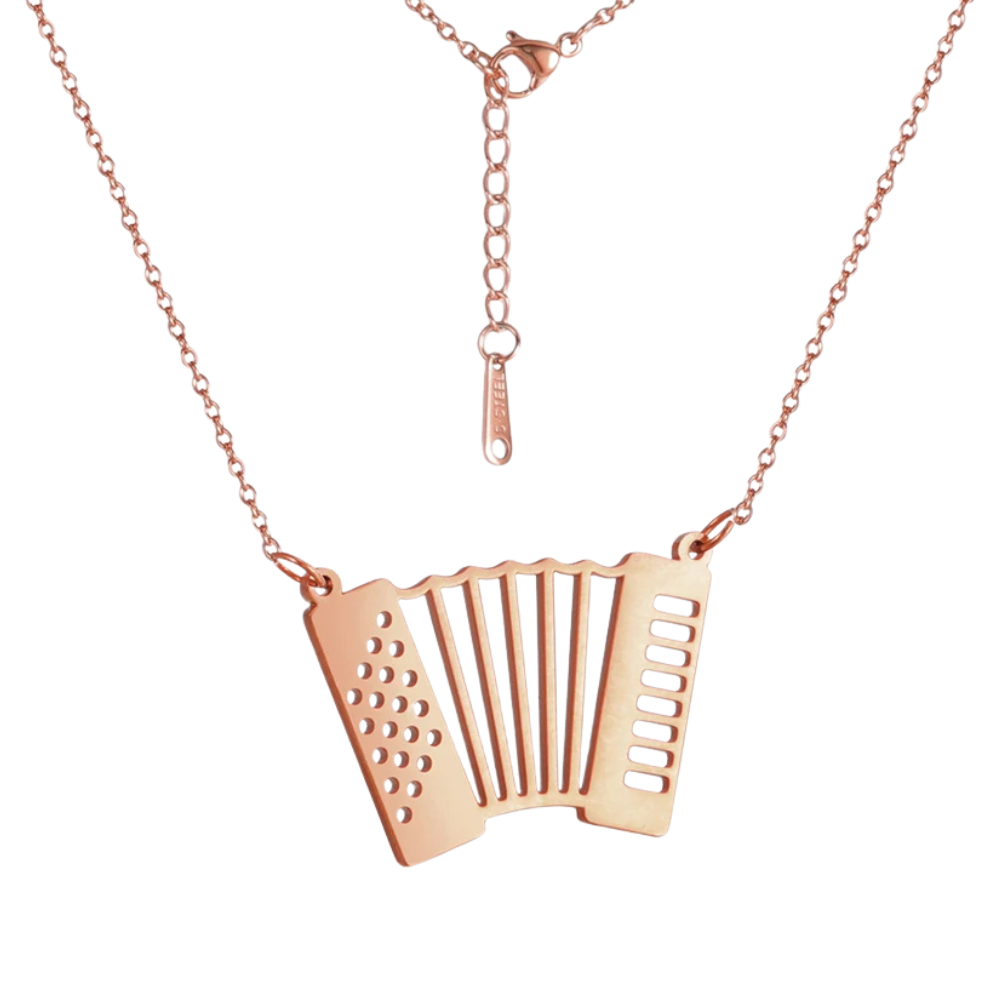 Collier Accordéon rose