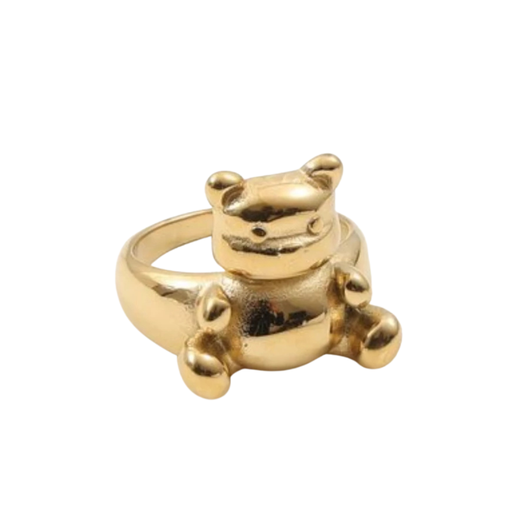 Bague Ourson Doré anneau