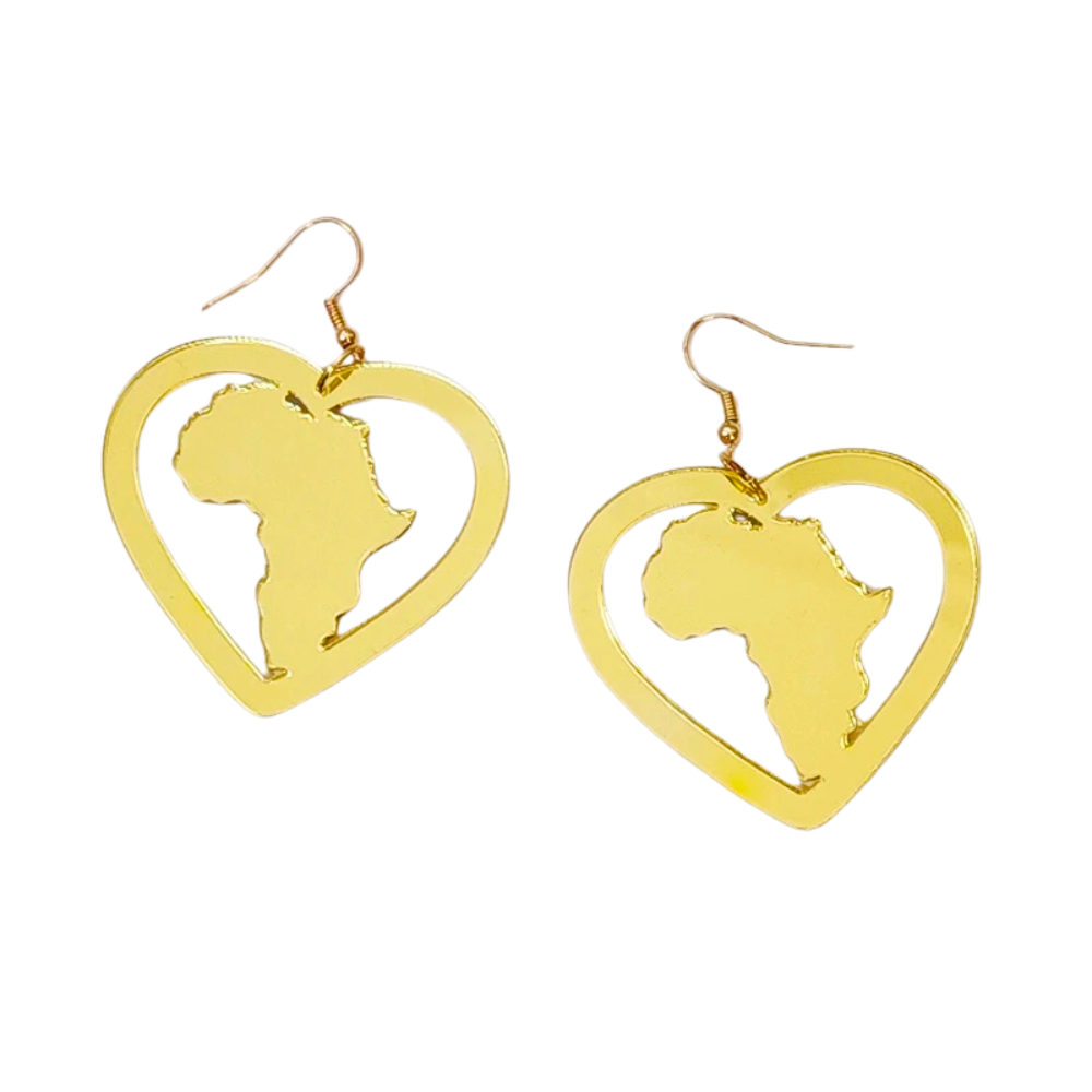 Boucles d'Oreilles Afrique Cœur