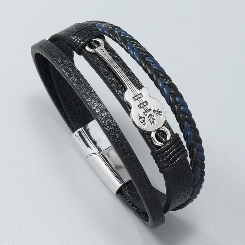 Bracelet Guitare en Cuir homme