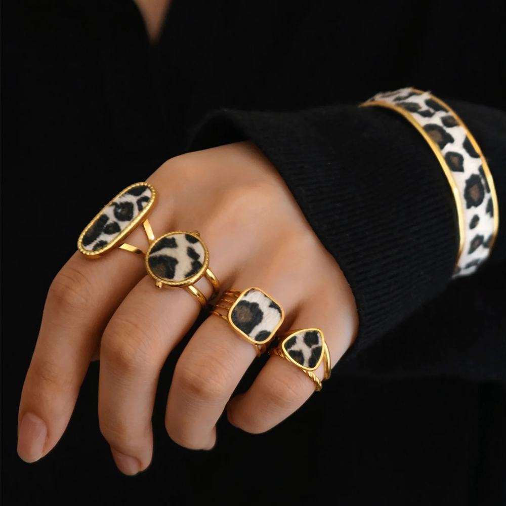 Bague imprimé Léopard