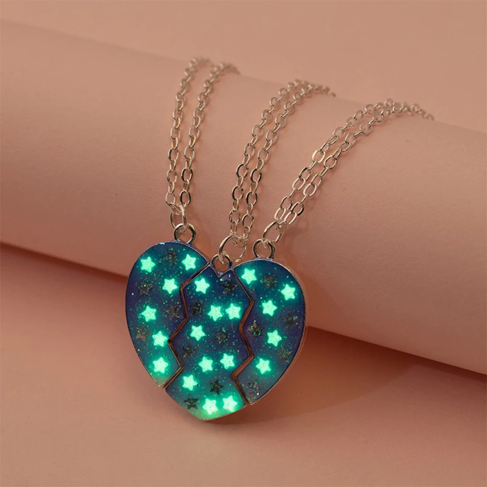 Collier BFF Coeur bleu