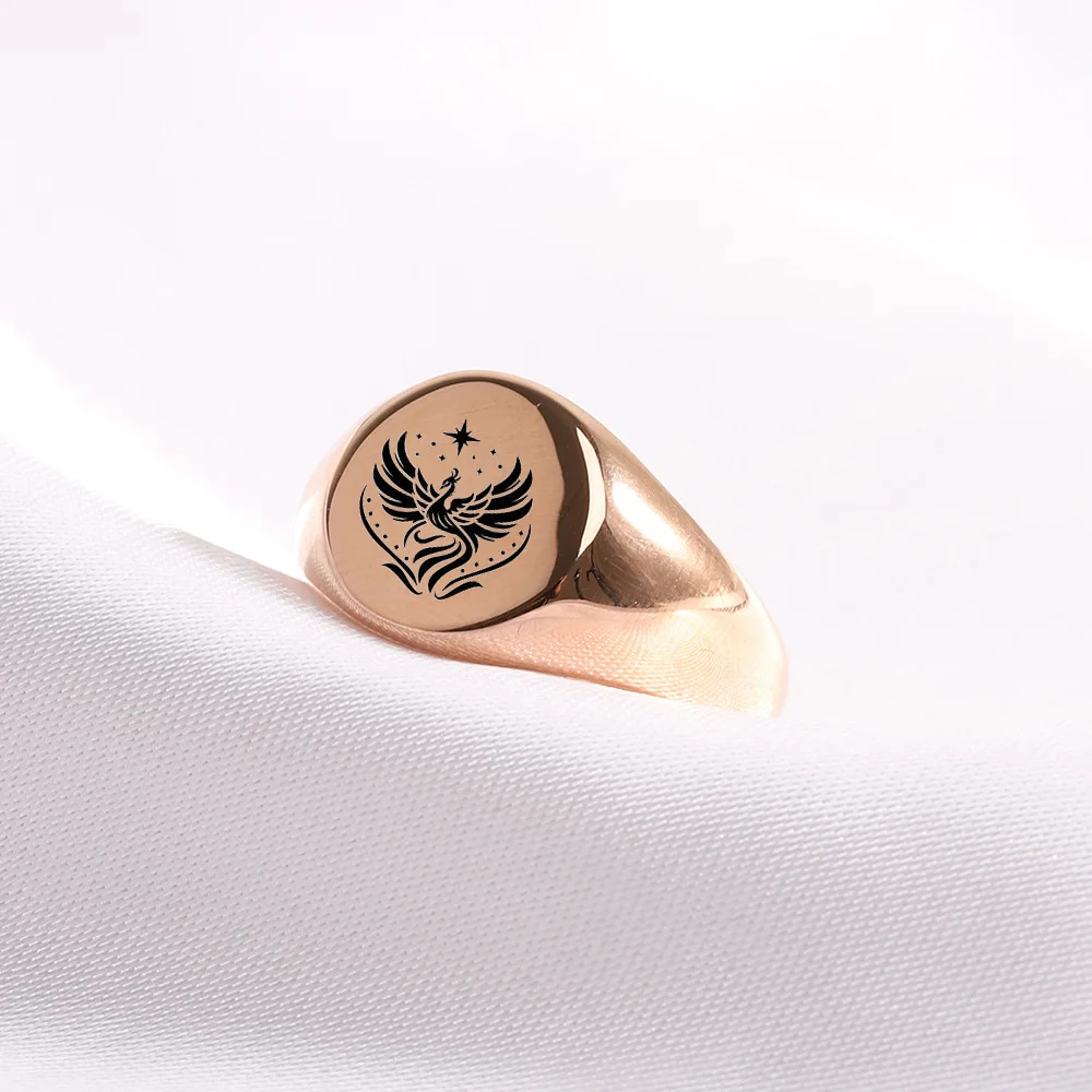 Chevalière Phœnix rose