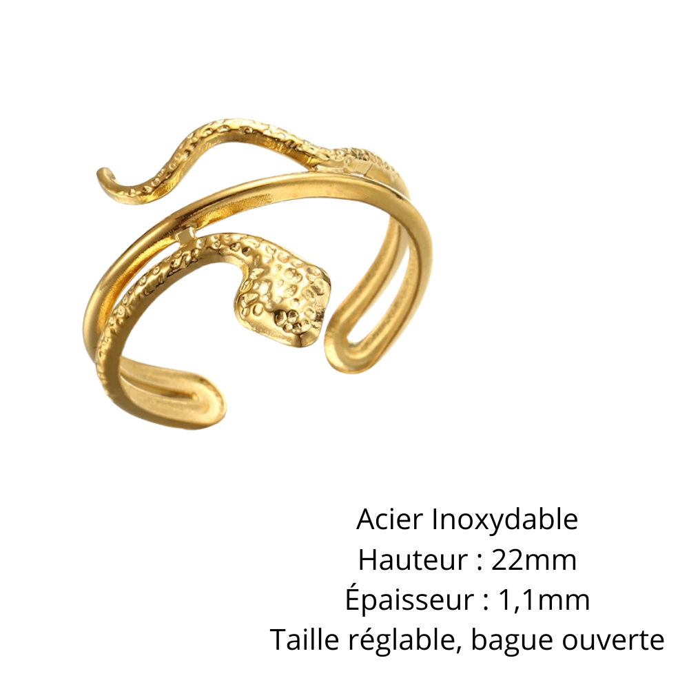 Bague Serpent Ouverte doré