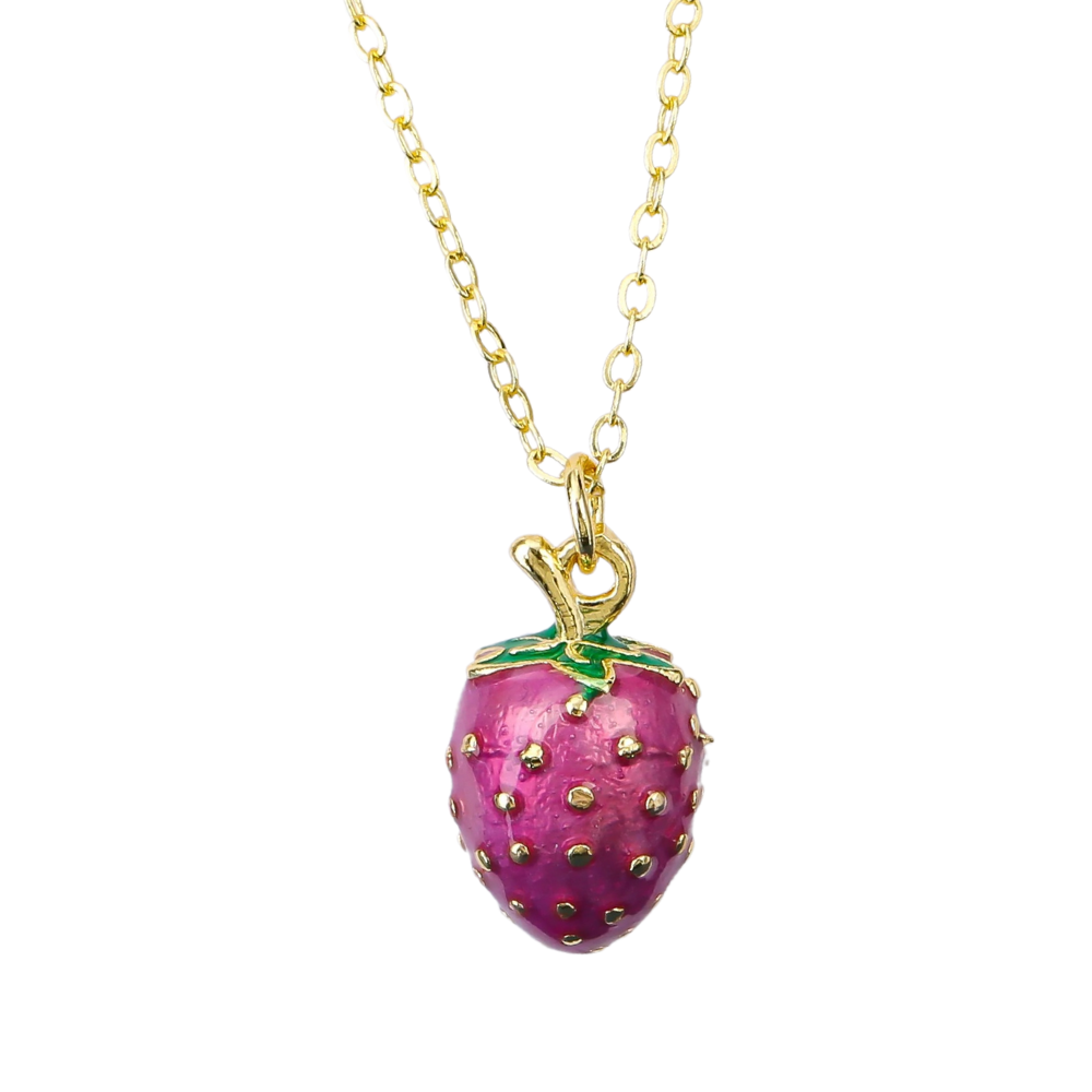 Collier Fraise Rose