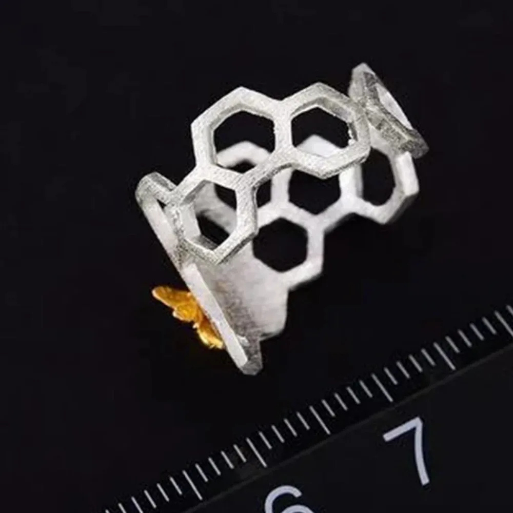 Bague Nid d'Abeille or