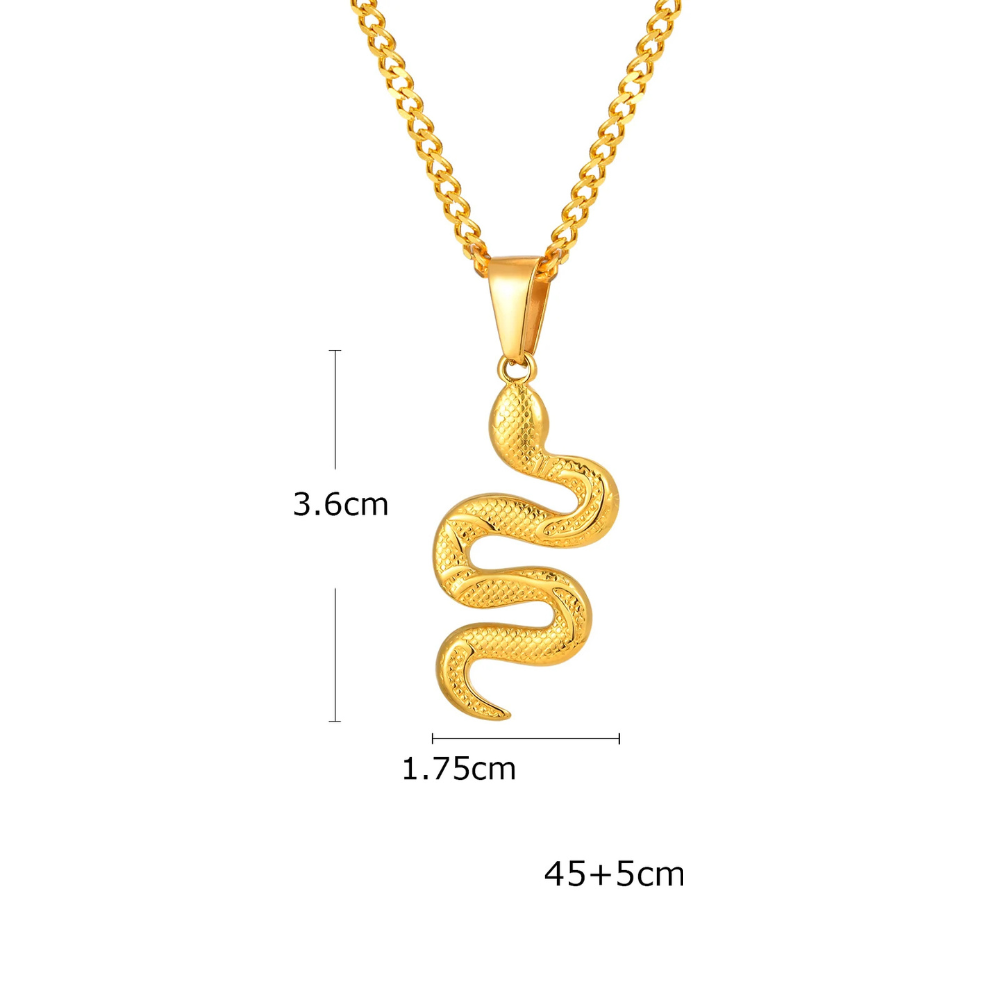 Collier Serpent Homme doré