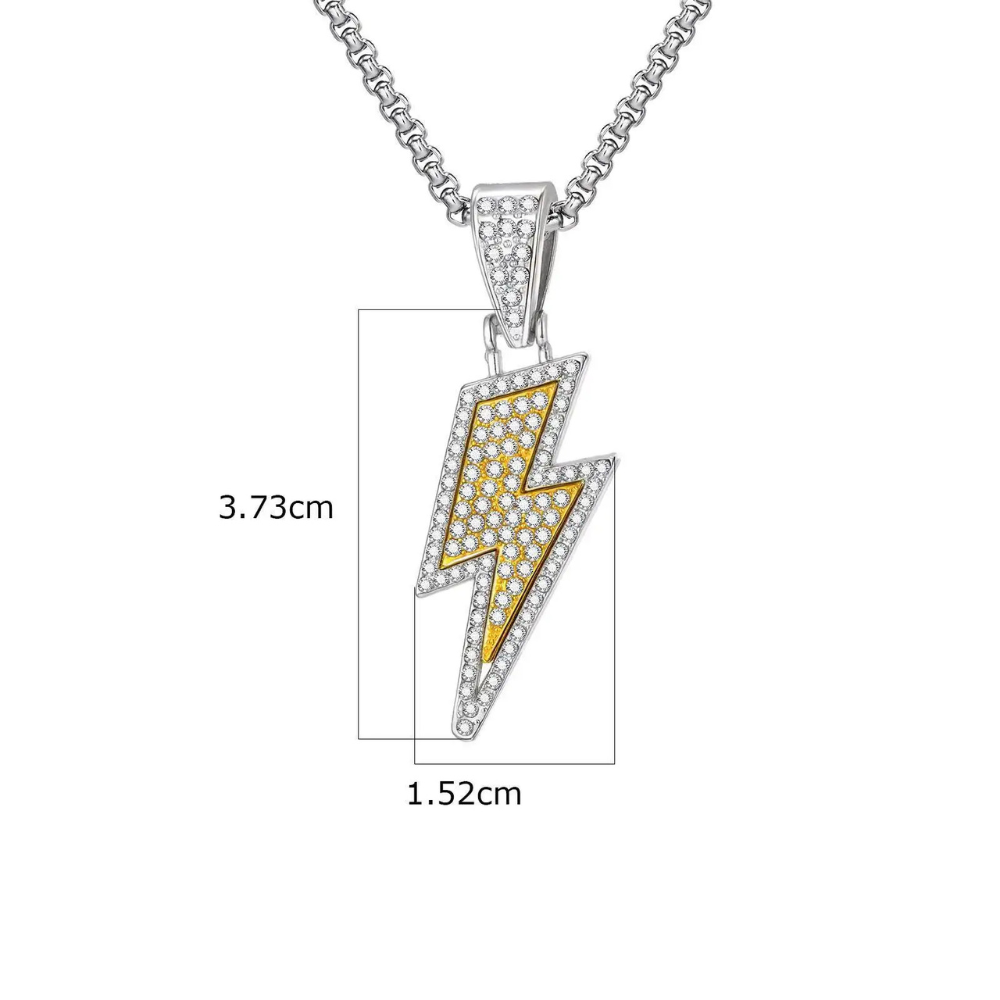 Collier Éclair diamant Homme