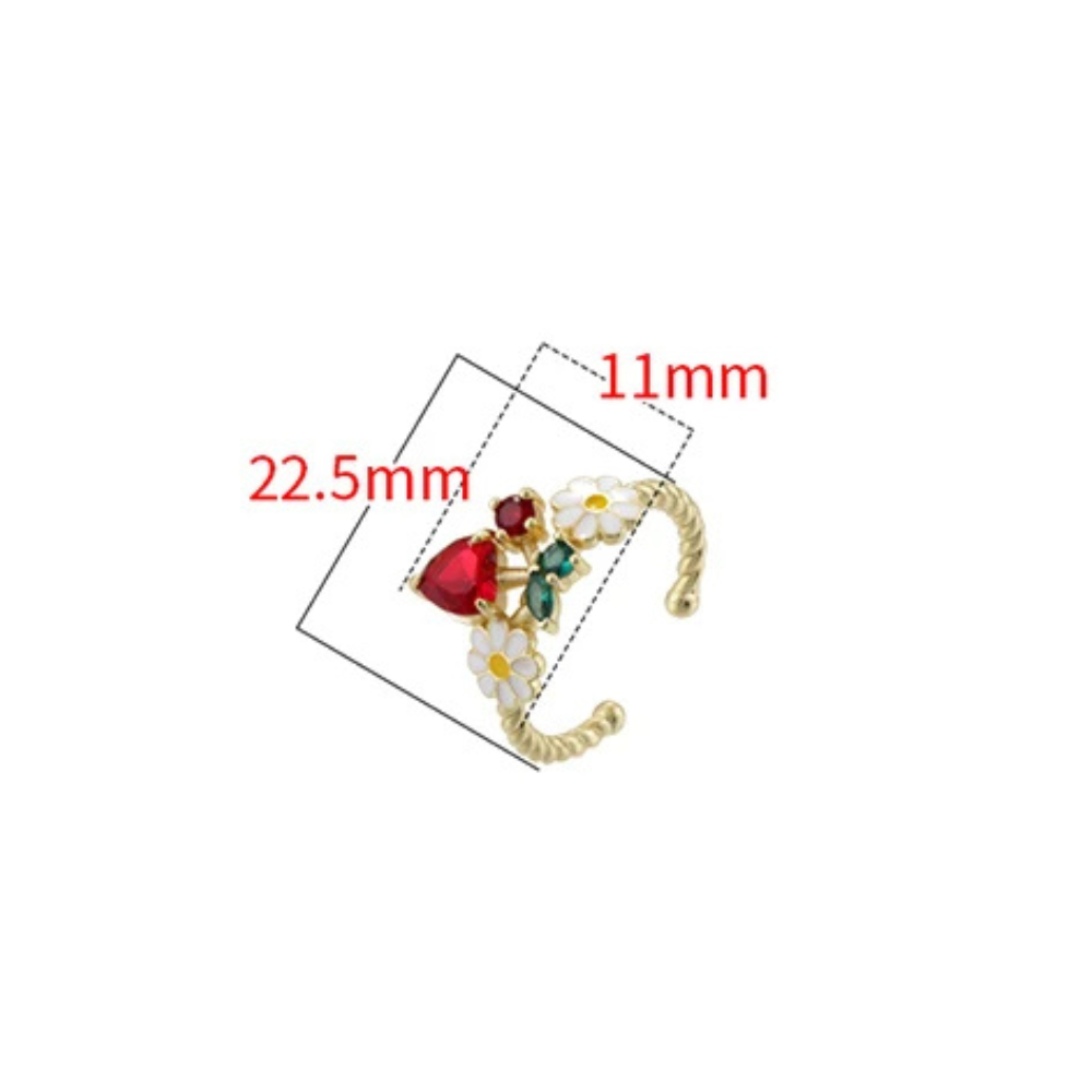 Bague Cerise Marguerite or