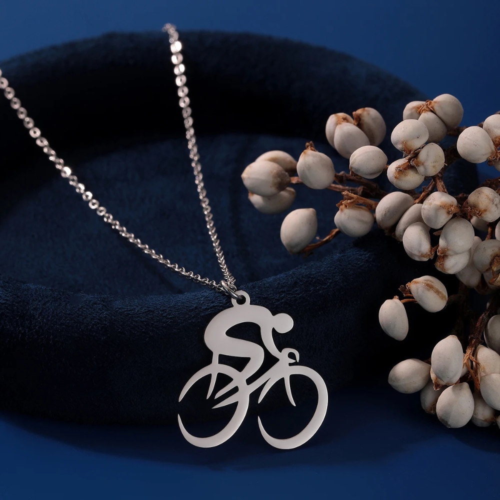 Collier Cycliste argenté