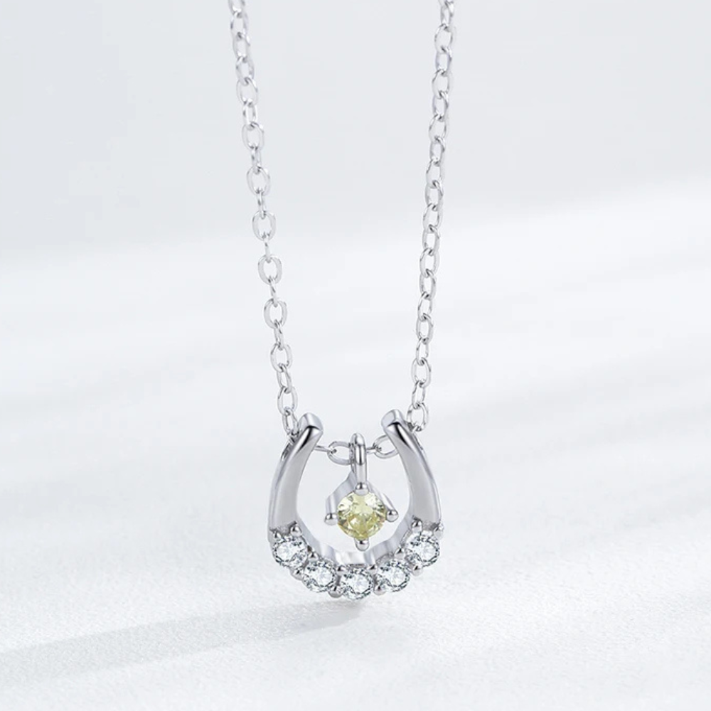 Collier Fer à Cheval Diamant jaune
