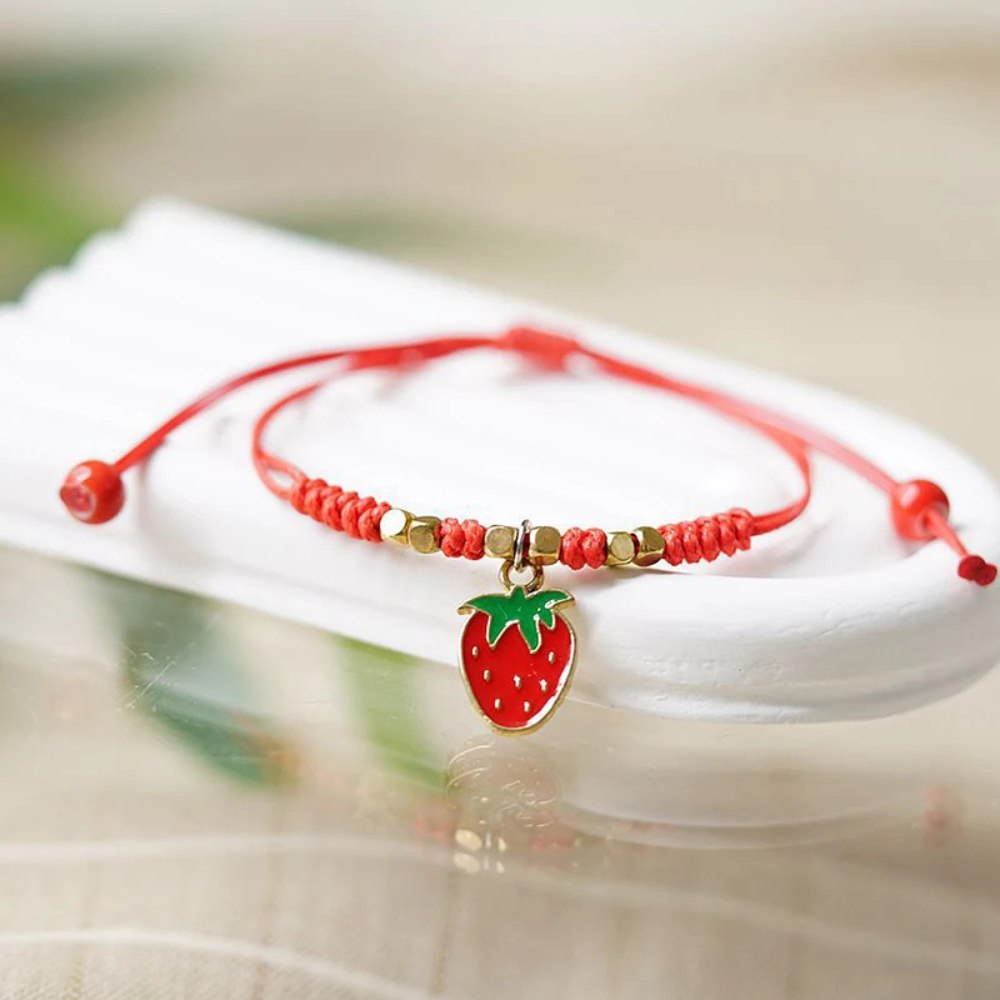 Bracelet Fraise Cordon