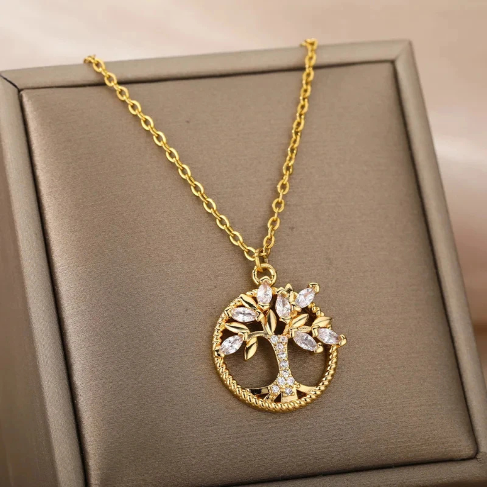 Collier Arbre de Vie couleur Or femme