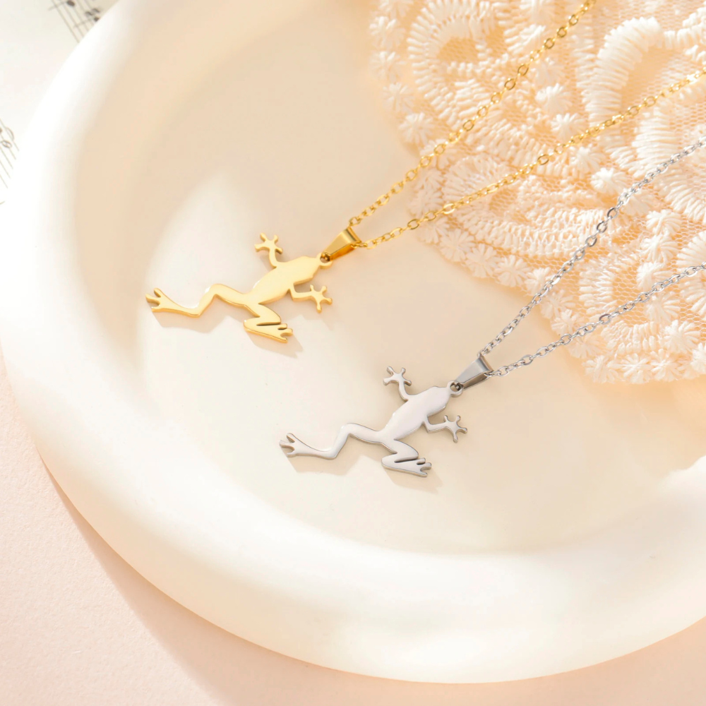 Collier Grenouille Femme pendentif