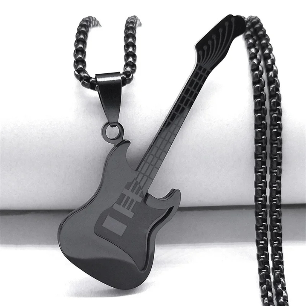 Collier Guitare Basse noir