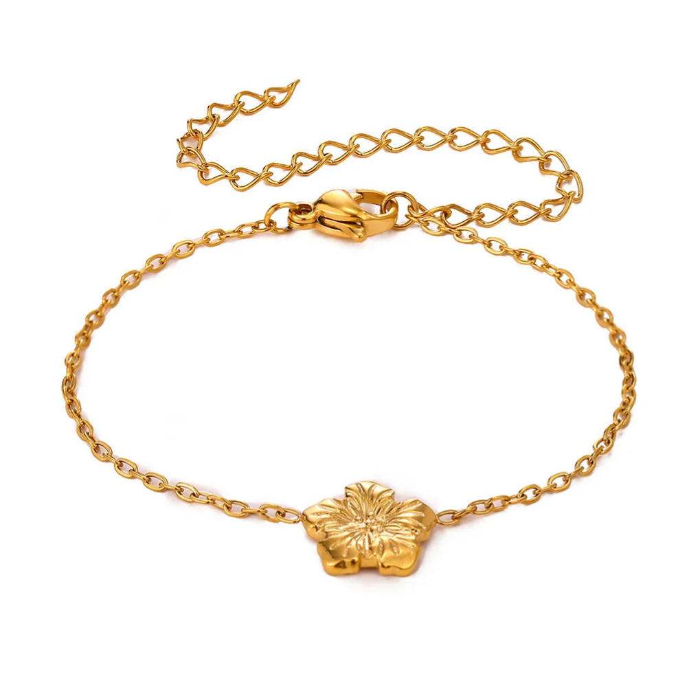 Bracelet Fleur Acier Inoxydable