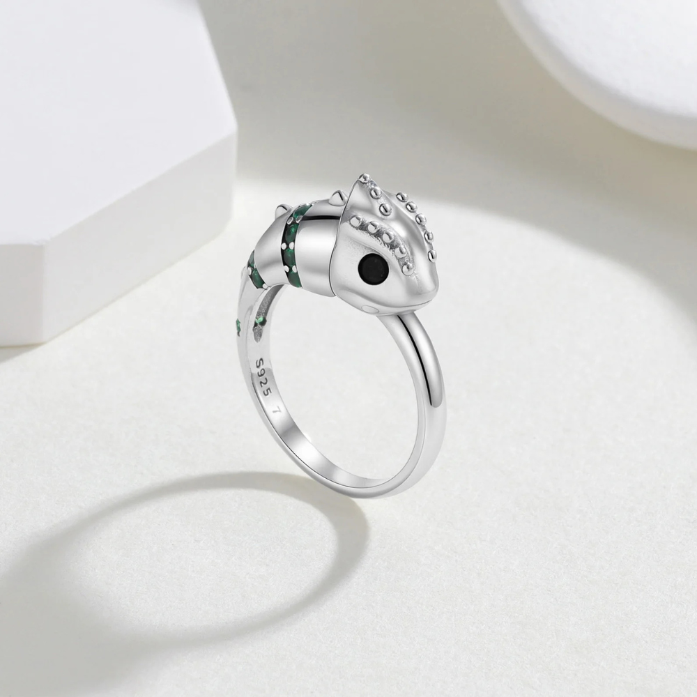 Bague Caméléon Argent Femme anneau