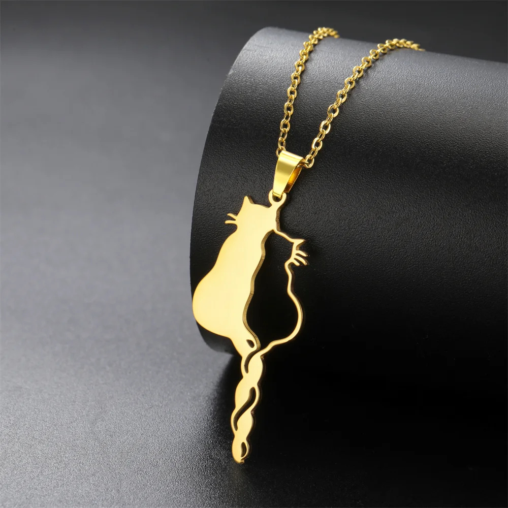 Collier Chat Amour or