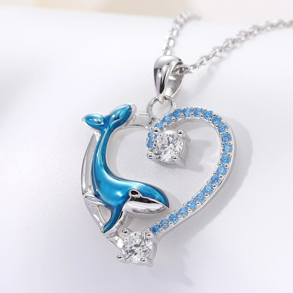 Collier Coeur Baleine argent