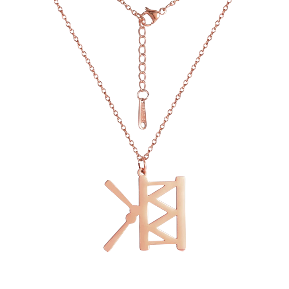 Collier Tambour rose