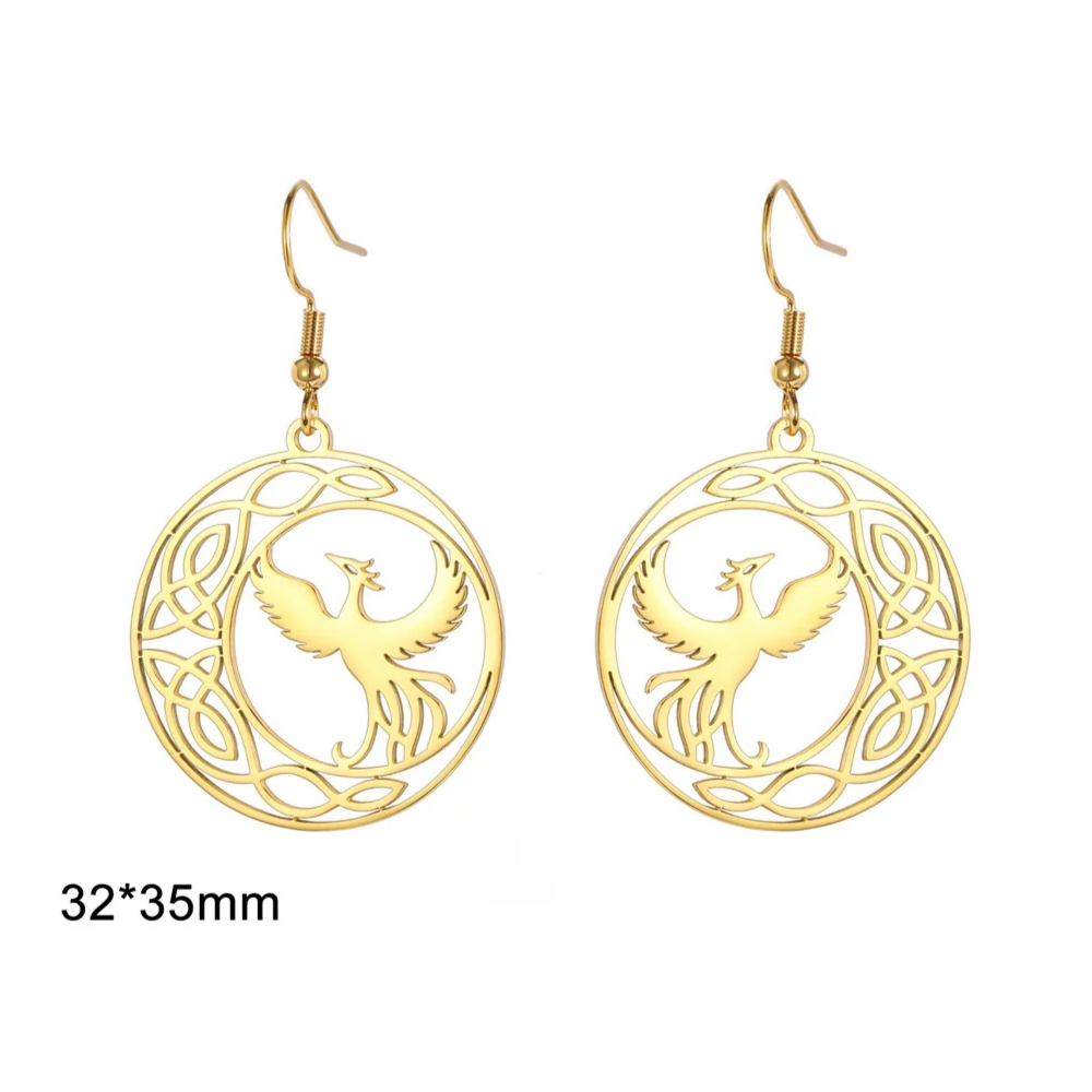 Boucles d'Oreilles Phoenix Cercle femme