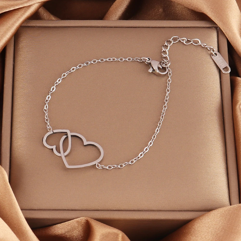 Bracelet Coeur Entrelacé argent