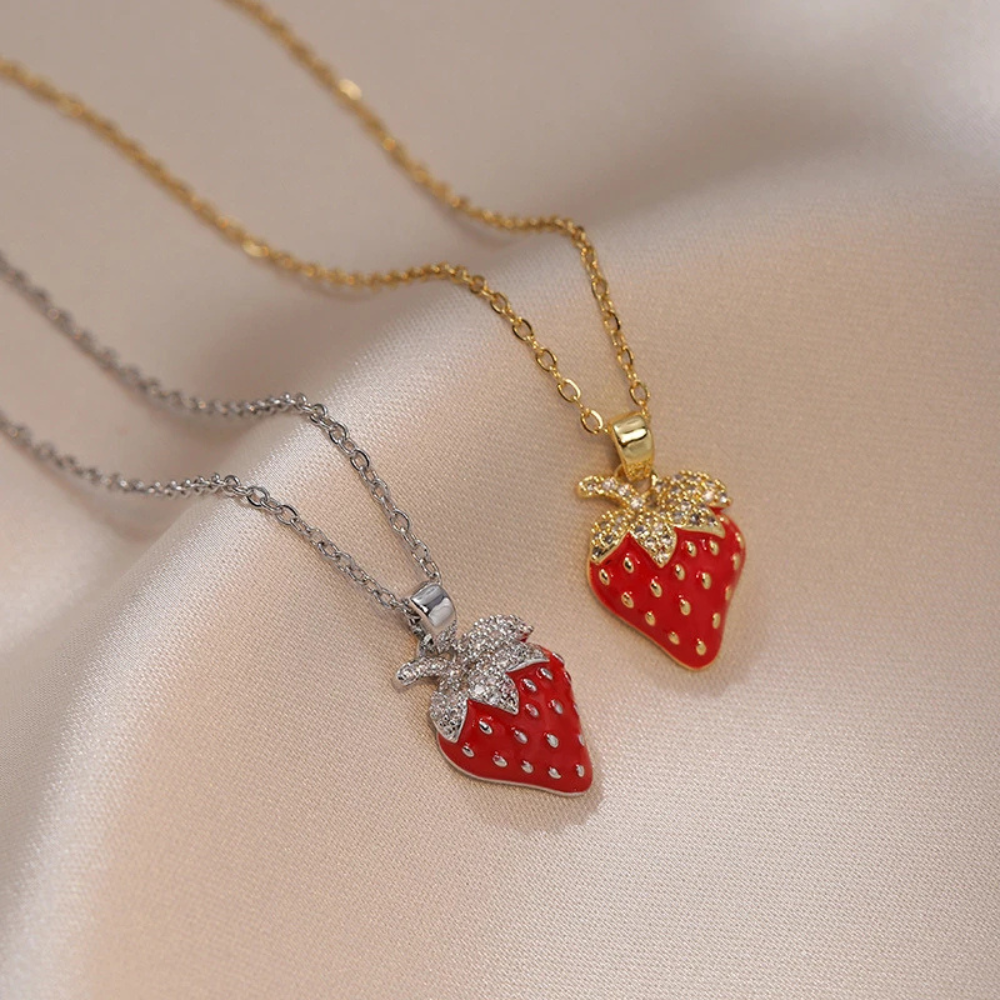 Collier Fraise or