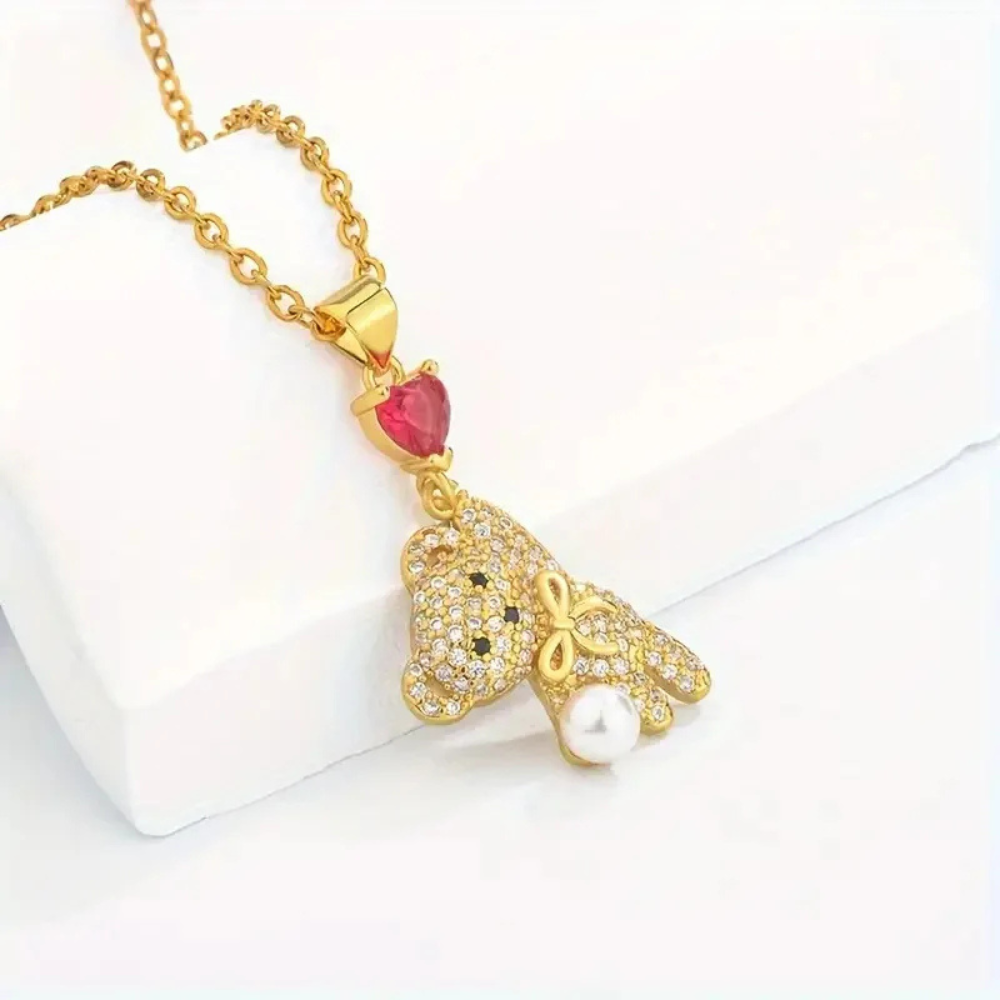 Collier Nounours coeur