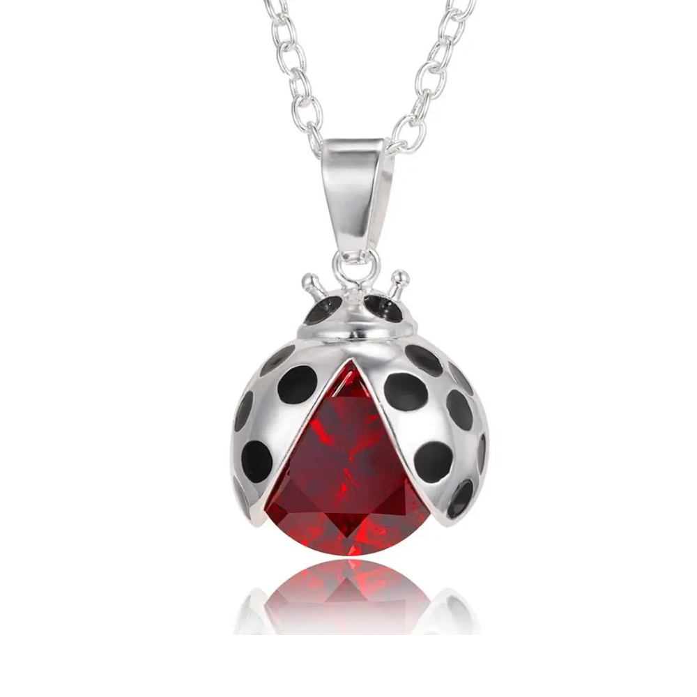 Collier Coccinelle Diamant rouge