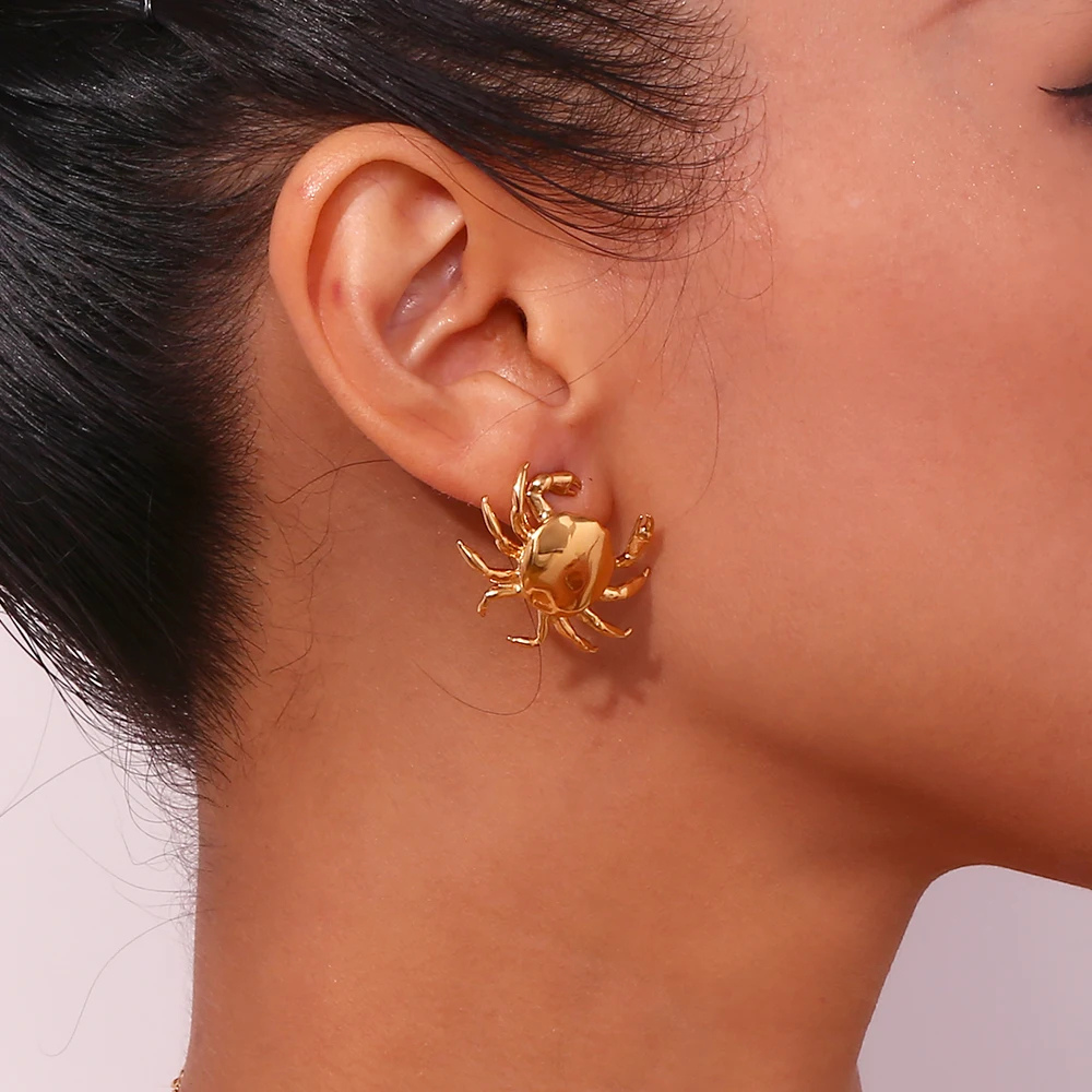 Boucles d'Oreilles Crabe or