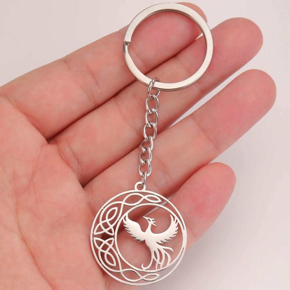 Porte Clé Phoenix acier inox